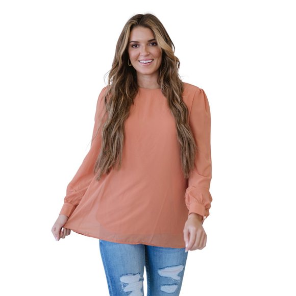 🧡🧡🧡 Zenana Once Upon A Time Plus Size Chiffon Blouse 🧡🧡🧡 - Picture 10 of 11